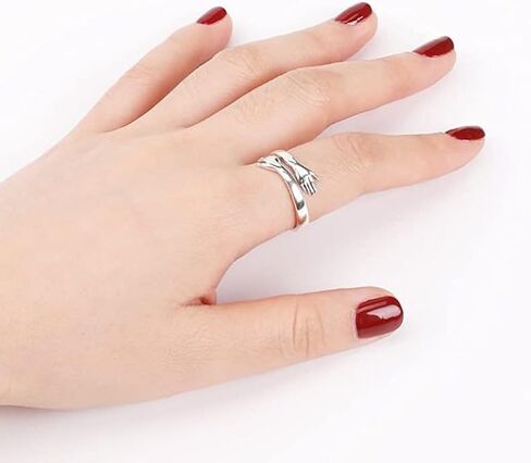To My Granddaughter Hug Ring For Hope Rings, Inspirational Stainless Steel Engarved With Always With You Message Adjustable Ring for Women Non Tarnish Jewelry Gift for Her Birthday Christmas in Saudi Arabia
