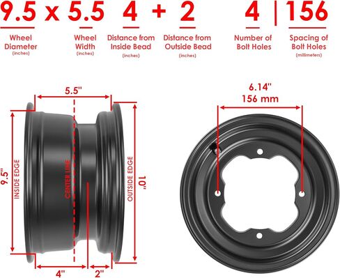 Caltric Front Wheel Rim Compatible with Yamaha YFZ450R 2009-2026 / Raptor 250 YFM250 2008-2013 / 5LP-F5180-29-00 Qty 2 in Saudi Arabia