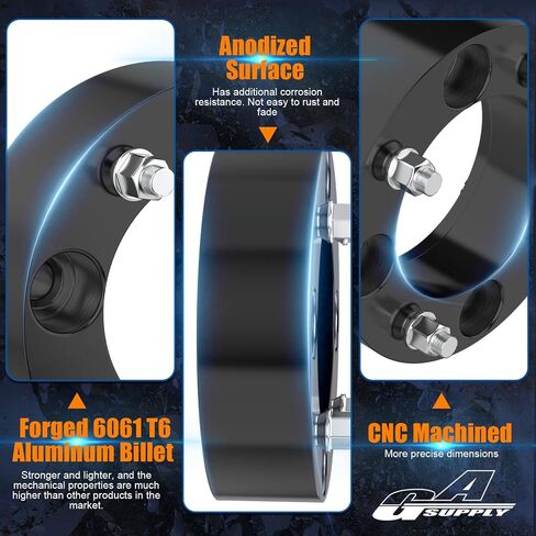 GAsupply 2" 4x137 ATV Wheel Spacers 12x1.5 Studs Fit for Can-Am Maverick Honda 1000R 1000X 1000-3 1000-5, 4 Lug 4x137mm 50mm Wheel Spacer Black, 110mm Hub Bore, 4PCS in Kuwait