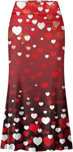 Biyejit Womens Basic Foldable High Waist Long Skirts Regular and Plus Size Maxi Skirts S-2XL in Saudi Arabia