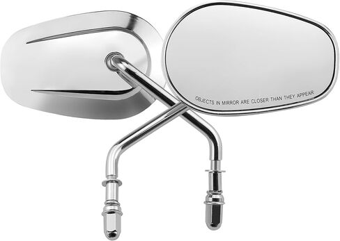 8mm Motorcycle Rearview Mirrors for Harley Davidson Dyna/Softail/Sportster 883&1200/Road Glide/Street Glide/Electra Glide Ultra/Ultra Limited/Tri Glide/CVO/VRSC 1984-2025 (Chrome) in Saudi Arabia