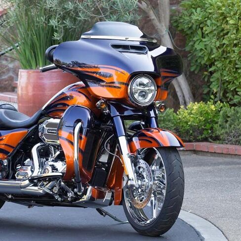 مسامير الزجاج الأمامي من الكروم المتوافقة مع Harley Davidson Touring 2014-2024 Ultra Limited Street Glide Electra Glide in Kuwait