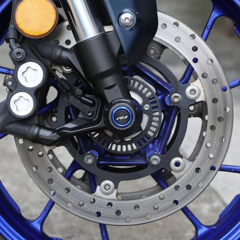 Motorcycle Front Wheel Axle Fork Slider Crash Protector Compatible With Y.amaha YZF R1 2015-2020 2021 2022 2023 2024 2025 | YZF-R1 YZFR1 Accessories (black) in Saudi Arabia