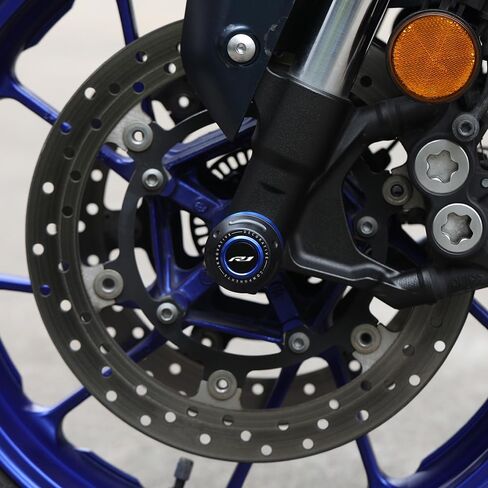 Motorcycle Front Wheel Axle Fork Slider Crash Protector Compatible With Y.amaha YZF R1 2015-2020 2021 2022 2023 2024 2025 | YZF-R1 YZFR1 Accessories (black) in Saudi Arabia