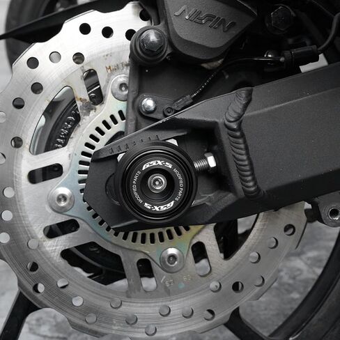 متوافق مع GSXS1000 GSX-S1000 GSXS 1000F 2015-2023 2024 2025 دراجة نارية أمامية وخلفية شوكة المحور المتزلجون واقيات التصادم (أحمر، المحور الأمامي) in Kuwait