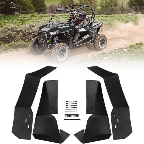 KEMIMOTO UTV Fender Flares 4PCS، واقيات الطين الموسعة المتوافقة مع Polaris RZR S 900/S 1000/RZR 4 900 (2015-2020)، مجموعة كاملة أمامية وخلفية in Saudi Arabia