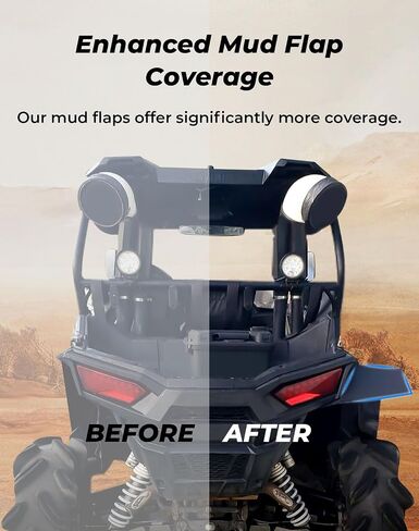 KEMIMOTO UTV Fender Flares 4PCS، واقيات الطين الموسعة المتوافقة مع Polaris RZR S 900/S 1000/RZR 4 900 (2015-2020)، مجموعة كاملة أمامية وخلفية in Saudi Arabia