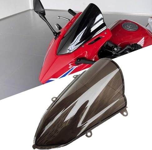 لـ CBR400R CBR500R CBR 400 R 500 R cbr400r cbr500r 2020-2025 2026 الزجاج الأمامي للدراجات النارية، الزجاج الأمامي لمسابقات الكمبيوتر الشخصي، ملحقات عاكسة عاكسات الزجاج الأمامي (بني داكن، غير شفاف) in Kuwait