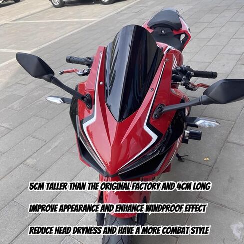 لـ CBR400R CBR500R CBR 400 R 500 R cbr400r cbr500r 2020-2025 2026 الزجاج الأمامي للدراجات النارية، الزجاج الأمامي لمسابقات الكمبيوتر الشخصي، ملحقات عاكسة عاكسات الزجاج الأمامي (بني داكن، غير شفاف) in Kuwait