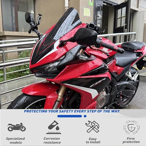 لـ CBR400R CBR500R CBR 400 R 500 R cbr400r cbr500r 2020-2025 2026 الزجاج الأمامي للدراجات النارية، الزجاج الأمامي لمسابقات الكمبيوتر الشخصي، ملحقات عاكسة عاكسات الزجاج الأمامي (بني داكن، غير شفاف) in Kuwait