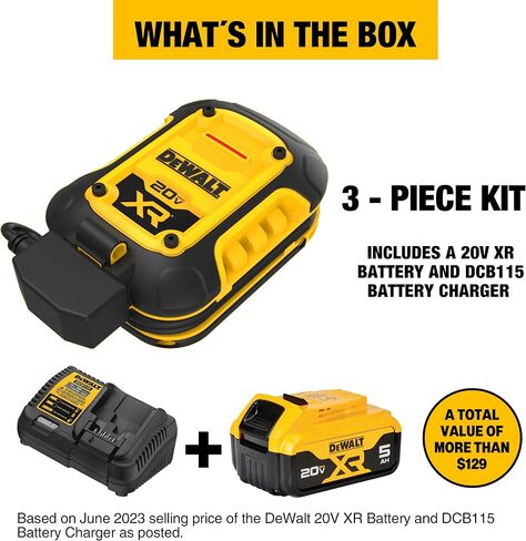 DeWalt DXAEOBD Professional 1 Amp Battery Maintainer for Use with 20V DeWalt Lithium Battery Pack in Saudi Arabia