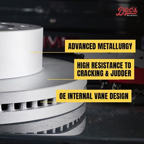 Doc's Diesel Front Brake Rotors SRW/DRW DR4683-2 | Compatible with Ford 6.7L Powerstroke Super Duty F-250, F-350 2013-2022 in Kuwait