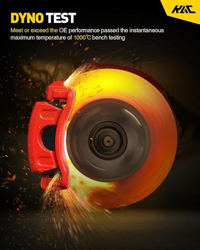 KAC Front and Rear Brake Kit, Drilled Slotted Brake Rotors Ceramic Brake Pads for Toyota 2009-2018 RAV4 2.5L, Toyota 2006-2012 RAV4 3.5L, Toyota 2006-2008 RAV4 2.4L,12pcs in Saudi Arabia