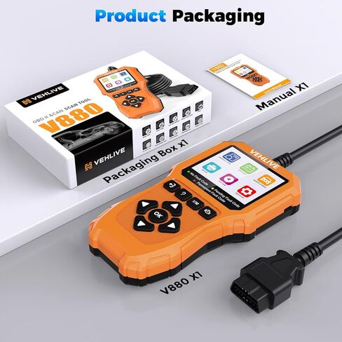 أداة تشخيص ماسحة الضوضاء OBD2 ، تحقق من قارئ رمز سيارة ضوء المحرك مع إعادة تعيين ، اختبار البطارية ، البيانات الحية ، إطار التجميد ، الاستعداد للإدخال/M ، أداة تشخيص ماسحة السيارات لجميع سيارة OBDII بعد عام 1996 in Kuwait