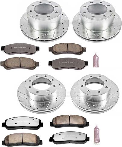 Power Stop K5573-36 Front and Rear Z36 Truck & Tow Brake Kit, Carbon Fiber Ceramic Brake Pads and Drilled/Slotted Brake Rotors For Ford F-350 Super Duty 2010 [Model Specific] in Saudi Arabia