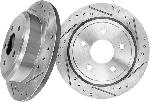 PM Auto Rear Drilled Slotted Brake Disc Rotors 320mm Replacement For 2006-2010 Jeep Commander in Saudi Arabia