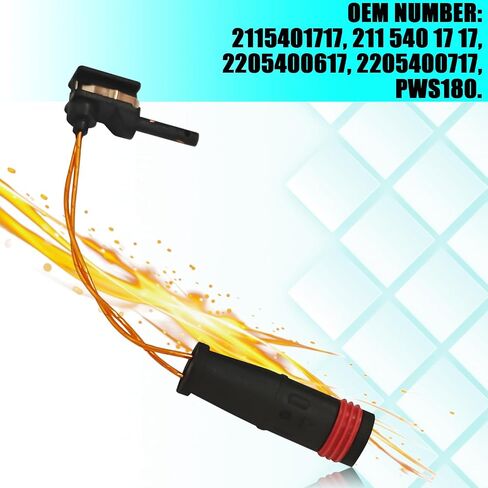 مستشعر الفرامل مستشعر ارتداء لوحة الفرامل الأمامية والخلفية لمرسيدس بنز W211 W220 E350 E500 C300 C350 CL500 CL600 CLK320 الملحقات، استبدال خط إنذار وسادة الفرامل 2115401717 2205400617(4PCS) in Kuwait