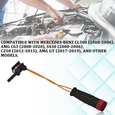 مستشعر الفرامل مستشعر ارتداء لوحة الفرامل الأمامية والخلفية لمرسيدس بنز W211 W220 E350 E500 C300 C350 CL500 CL600 CLK320 الملحقات، استبدال خط إنذار وسادة الفرامل 2115401717 2205400617(4PCS) in Kuwait