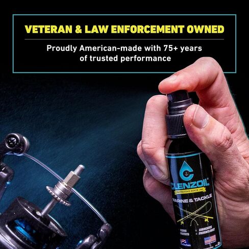 Clenzoil Marine & Tackle 2 oz. Fishing Reel Cleaner & Bearing Lube Spray Bottle | One-Step Cleaner, Lubricant, Protectant [CLP] Cleaning + Lubricating Oil in One Solution in Saudi Arabia