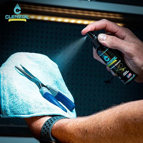 Clenzoil Marine & Tackle 2 oz. Fishing Reel Cleaner & Bearing Lube Spray Bottle | One-Step Cleaner, Lubricant, Protectant [CLP] Cleaning + Lubricating Oil in One Solution in Saudi Arabia