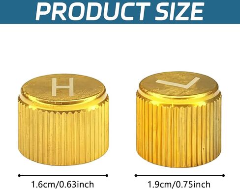 2PCS Brass R134a AC Valve Caps, L&H Marked High & Low Pressure Port Caps Air Conditioning Valves Core Seal, Leakproof for Toyota Honda Nissan Hyundai-Kia Subaru & Some American Cars/Trucks in Kuwait