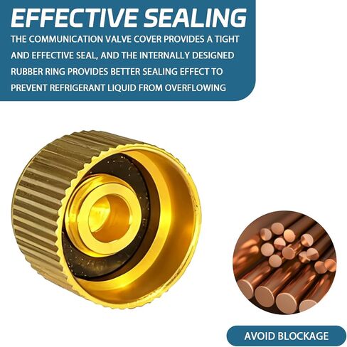 2PCS Brass R134a AC Valve Caps, L&H Marked High & Low Pressure Port Caps Air Conditioning Valves Core Seal, Leakproof for Toyota Honda Nissan Hyundai-Kia Subaru & Some American Cars/Trucks in Kuwait