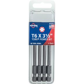 Mayhew Tools 19325-4 USA Torx Power Bit, T15 x 2", 4-Pack