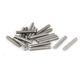 uxcell M4 x 25mm 304 Stainless Steel Fully Threaded Rod Bar Studs Fastener 20 Pcs