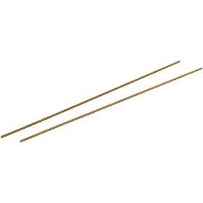 uxcell M2.5 x 250mm Male Threaded 0.45mm Pitch All Thread Brass Rod Bar Studs 2 Pcs