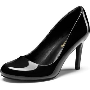 ZURIN Women's Round Toe Comfortable Stiletto Heels Closed Toe Dress Pumps Shoes for Wedding Work Office Business in Kuwait