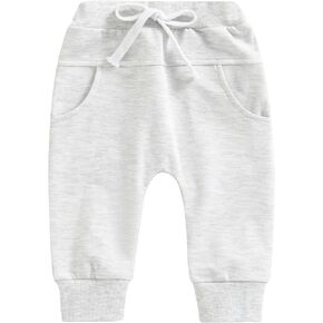 Unisex 3 Pack Pants Baby Boy Girl Drawstring Solid Color Sweatpants Casual Harem Joggers Fall Winter Bottoms Set