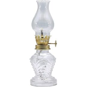 HYOOLA Oil Lamp - Vintage Oil Lamp - Windproof Durable Glass - 13" (33cm) Height - Large