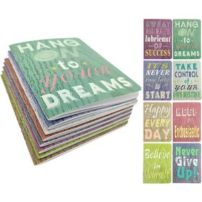 ALIMITOPIA 8pcs Mini Notebook Portable Pocket Journal Steno Memo Notebook MiniDaily NotePad,Mini Size 3.5X5 inches & 24 sheets,College Ruled Pages (Inspirational)