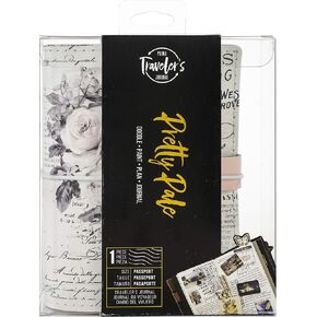 Prima Marketing Prima Traveler's Journal Passport Size 4.2"X5.3"-Pretty Pale