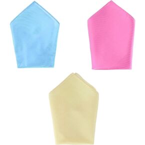 Trafalgar The Gatsby 12 inch Solid Silk Pocket Square Trio