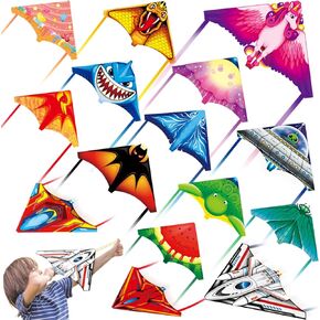 Mini Kites for Kids Ages 4-8-12, Finger Launcher Kites Easy to Fly on Beach|Park|Plaza|Garden|Backyard, Birthday Party Favors for Boys Girls Outdoor Toys,Mini Kites Bulk