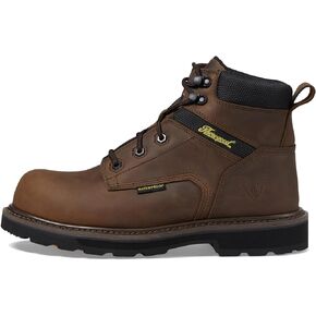 Thorogood Job-Site Series 6" Composite Safety Toe Waterproof Leather Work Boots for Men with Slip-Resistant Outsole