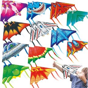 Mini Kites for Kids Ages 4-8-12, Finger Launcher Kites Easy to Fly on Beach|Park|Plaza|Garden|Backyard, Birthday Party Favors for Boys Girls Outdoor Toys,Mini Kites Bulk