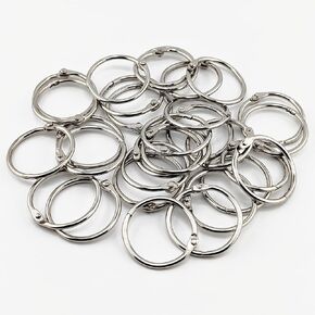50 Pack Loose Leaf Binder Rings,2" Diameter- Nickel Plated Steel Rings for Office, School, and Home Use - Securely Bind Documents, Keychains, and More (2 Inch Diameter)
