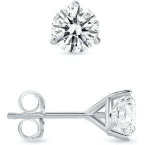 2 Ct Round 3 Prong Earrings Studs Pus Back 14K White Gold Simulate Diamond 925 Sterling Silver 7 Fgh654949 0
