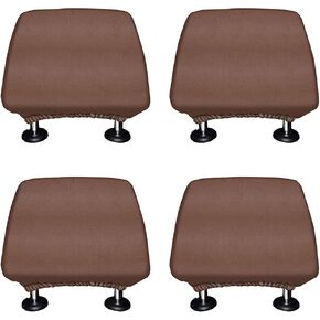 WIRESTER Set of 4 Car Seat Head Rest Cover, Protective Fabric Design Cover Decoration for All Cars - Solid Color, Cute Pattern Design