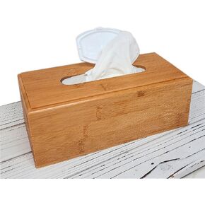 Baby Wipes & Tissue Wooden Dispenser Holder Box | Decorative Container, Reusable in Bathroom Farmhouse Bamboo. Décor Tissue Box Holder | Refillable Baby Wipes Dispenser