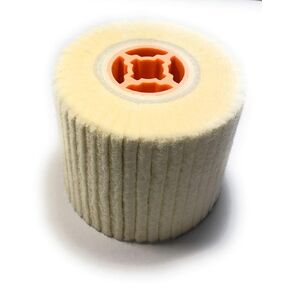 SIGNI Wool Felt Wheel Buffer Wheel Buffing Drum Mirror Burnishing Polishing Brush for Rust/Dust Removal,Jewelry/Glass 4.5 INCH (OD 110X100MM)