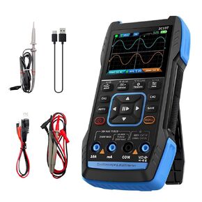 3 in 1 Handheld Oscilloscope Multimeter DDS Generator with 1000 Counts, AC/DC, Voltage, Current, Capacitance, Resistance, Diode, Continuity Test, 2 Channels, 2.8-Inch Color Display for Maintenance