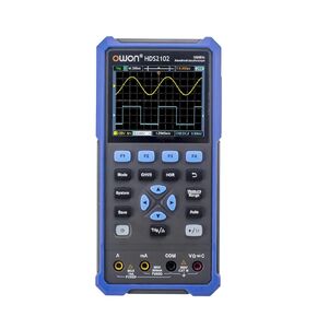 OWON HDS2102 2CH راسم الذبذبات المحمول 100 ميجا هرتز عرض النطاق الترددي 20000 التهم متعدد OSC + DMM
