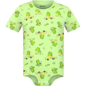 Landofgenie Men one piece pajamas Cute Print Romper Bodysuit Tops Plus Size onesie-Dinosaur Rudy