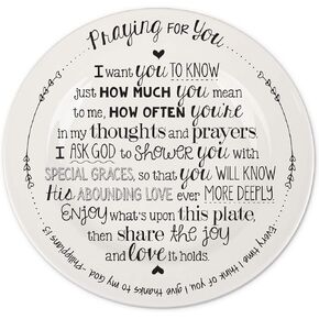 Praying For You Share the Joy 11 Inch Diameter Ceramic Giving Plate