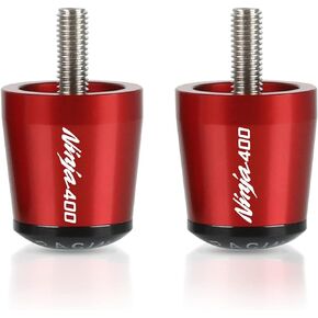 CNC Alu Motorcycle Handlebar Grips Ends Caps Ends Caps for Ninja 400 2018-2021 red