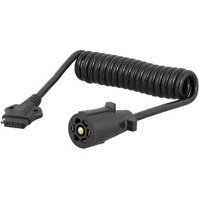 CURT 57281 5-Foot 7-Way RV Blade Vehicle-Side to 5-Way Flat Trailer Wiring Adapter Extension Harness