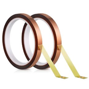 CoYlBod Heat Tape,Heat Resistant Tape,Heat Transfer Tape,Thermal Tape,High Temperature Tape, No Residue10mm X 33m Polyimide Tape for Sublimation,Masking, 3D Printing, Electric Task, Soldering